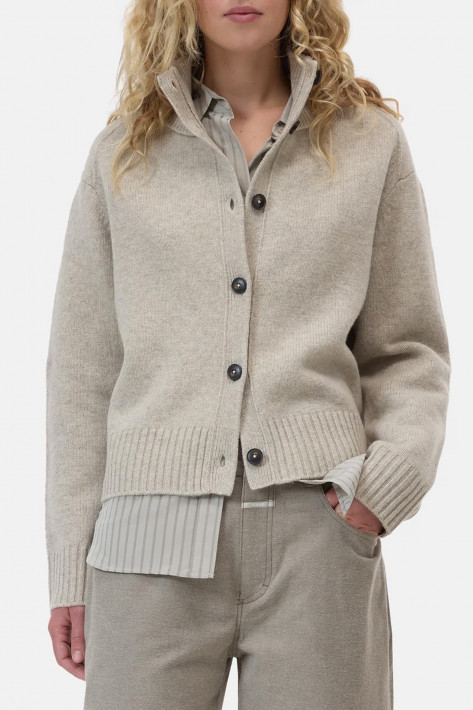 Closed Rollneck Cardigan - beige