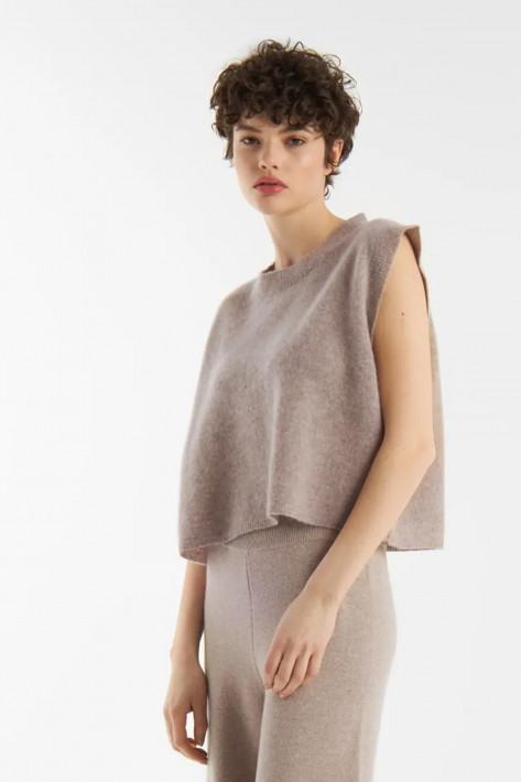 SoSue Cashmere-Pullunder - beige