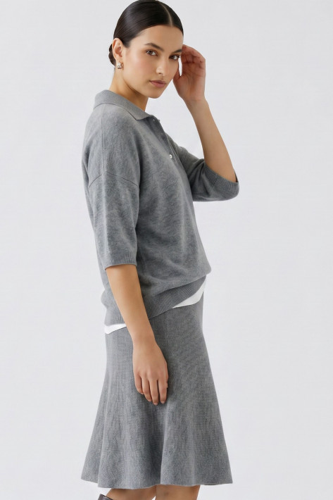 Oui Pullover - steel grey
