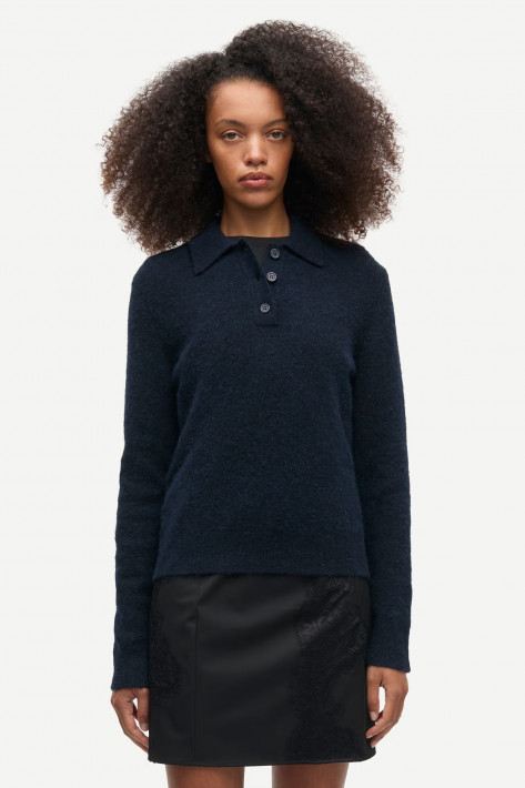 Samsoe & Samsoe Polo SANOURA - salute/navy