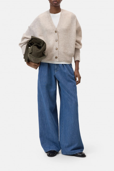 Closed V-Neck Cardigan - clay beige