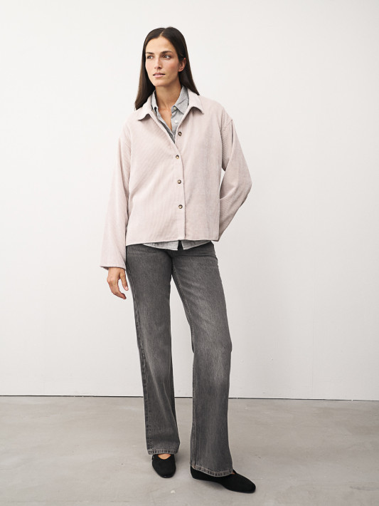 0039 Italy Cordbluse Dora - beige