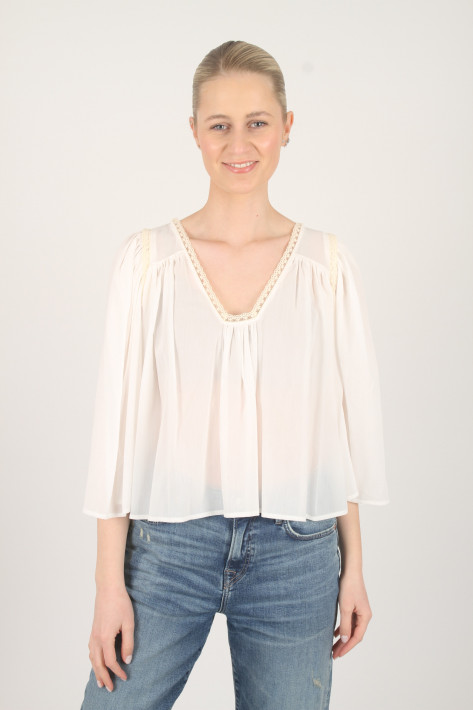 Drykorn Tunika-Bluse Ismara - offwhite