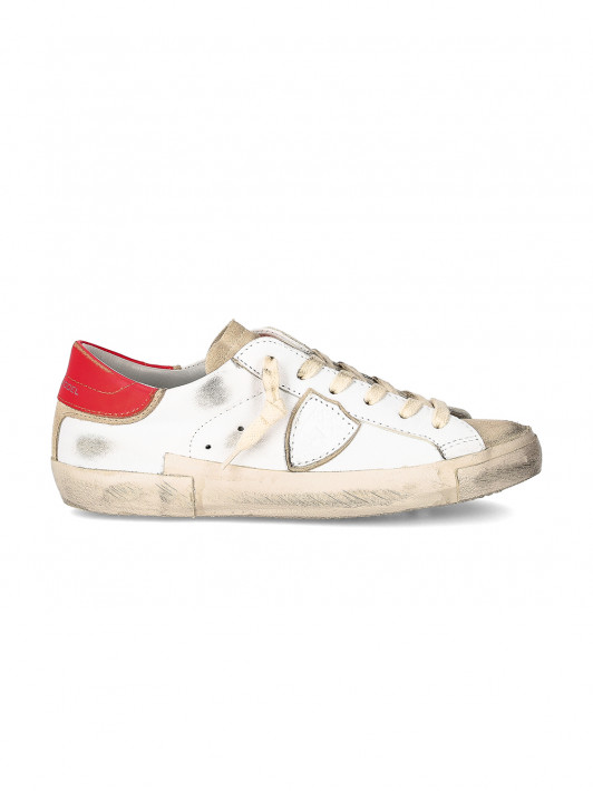 Philippe Model PRSX Low Women - Vintage Mixage blanc coral