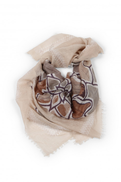 Hemisphere Kaschmir-Tuch - NBALLNICKI - flower print taupe