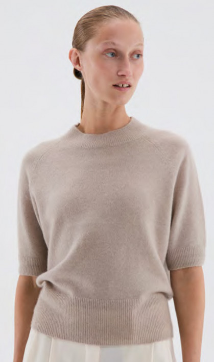 FFC Fashion Kurzarm-Pullover - taupe