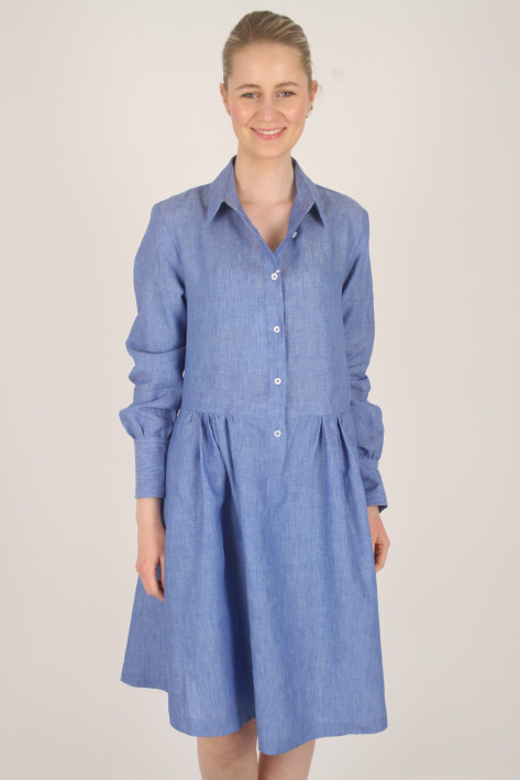 Rossana Dive Leinenkleid - blue
