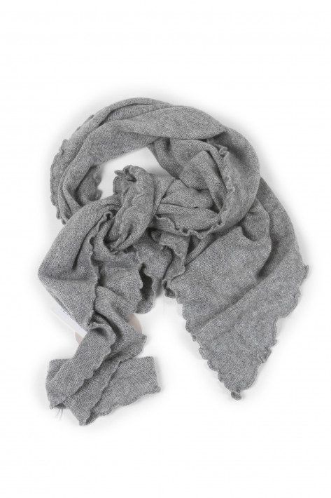 Allude Cashmere Triangle-Scarf - grey melange