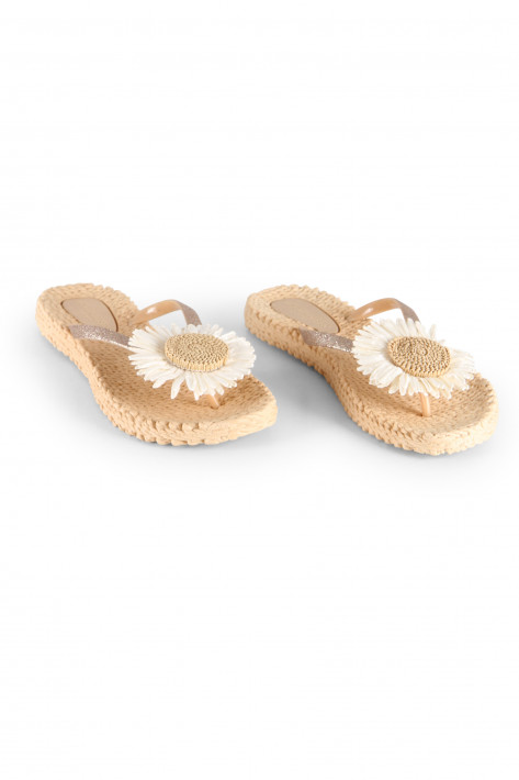 Ilse Jacobsen Flip Flop Cheerful - beige Flower