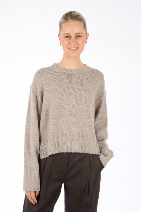 Allude RD-Strickpullover - taupe