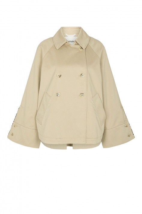 IQ Studio Cotton Trench Jacket - safari sand