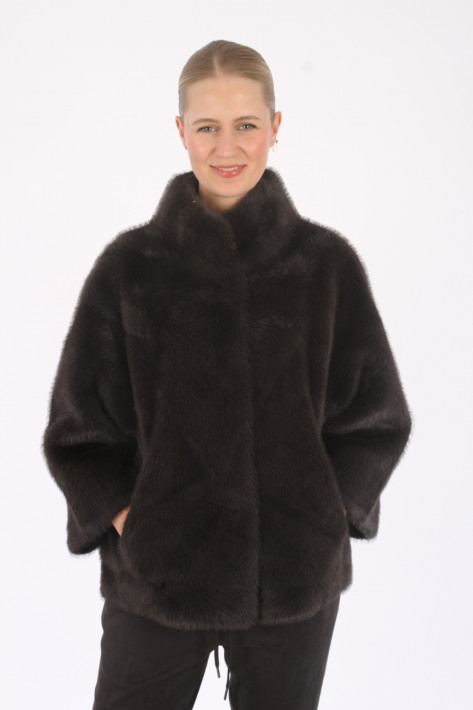 Juvia Faux-Fur-Wendejacke Fedora - anthra