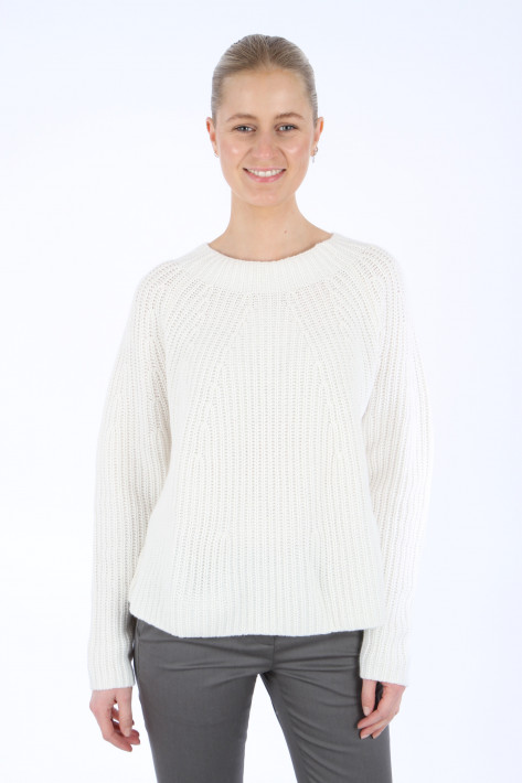 Allude Stehkragen-Pullover - offwhite