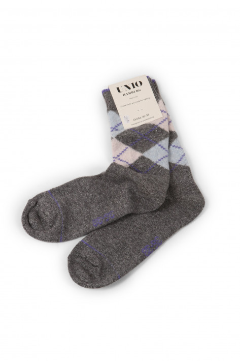 Unio Socken Argy Glitzi - anthra-amethyst
