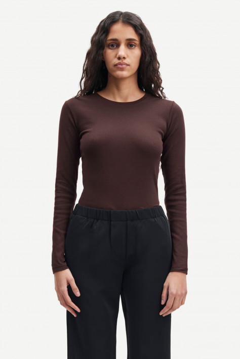 Samsoe & Samsoe Langarmshirt ALEXA LS - mole
