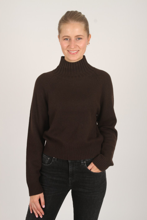 Allude Cashmere Mock-Neck Pullover - brown