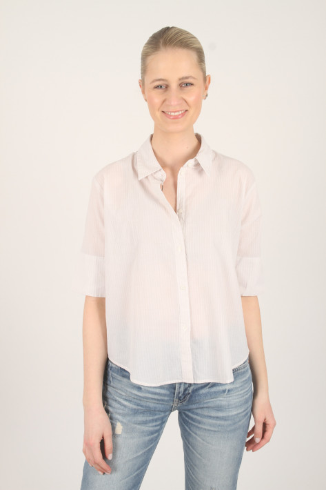 Fil Noir Bluse VERA - beige/white