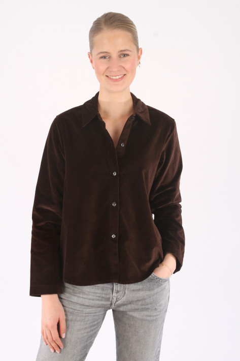Rossana Diva Cordbluse - chocolate