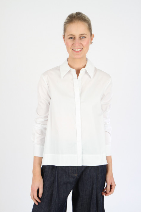 FFC Bluse Faltendetail - white