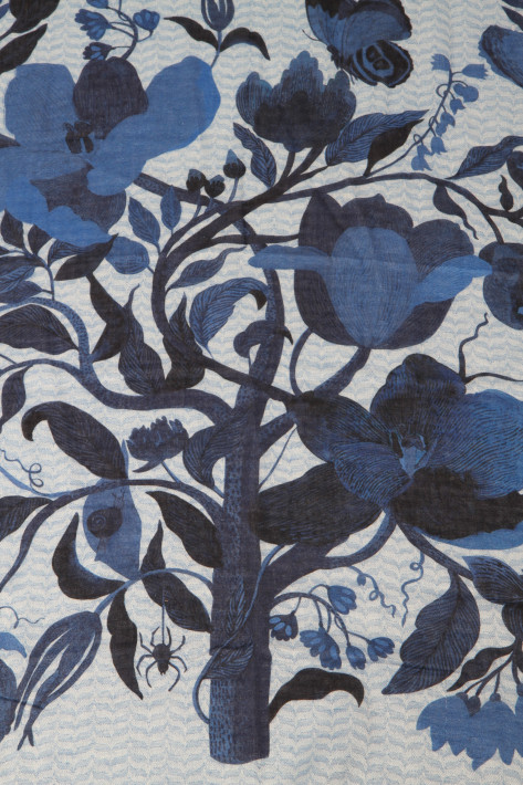 Codello Scarf Flower Print - blue