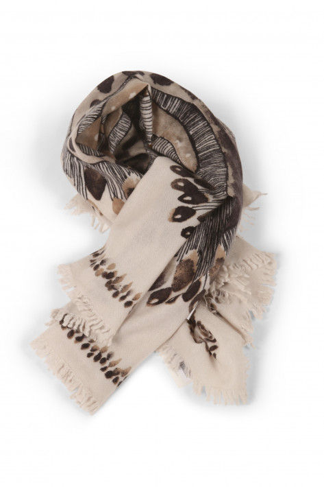 Hemisphere Proundnicki-CWF Scarf Fantasy Print - beige/stone