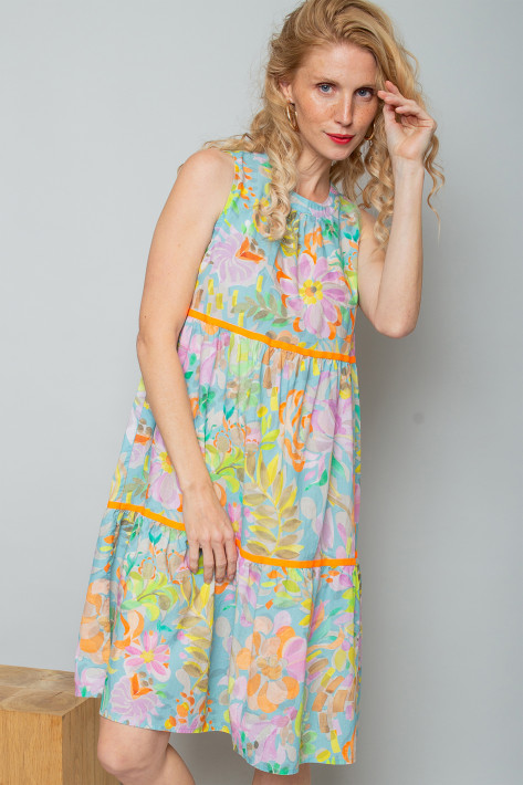 Emily van den Bergh Kleid - bleu multi flower