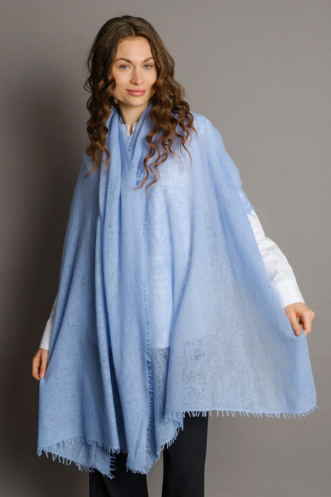 Bakaree Cashmere-Schal - powder blue