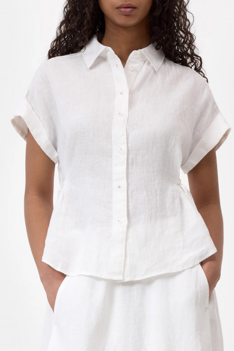 Closed Leinbluse s/sl - white