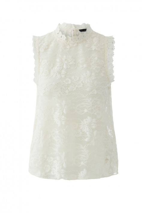 Oui Spitzen-Blusentop - creme