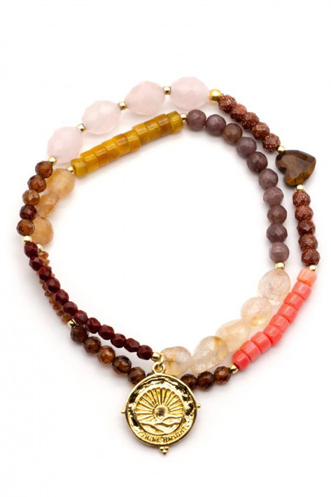 Schmückstück Armband Mala Twin - Autumn Pash