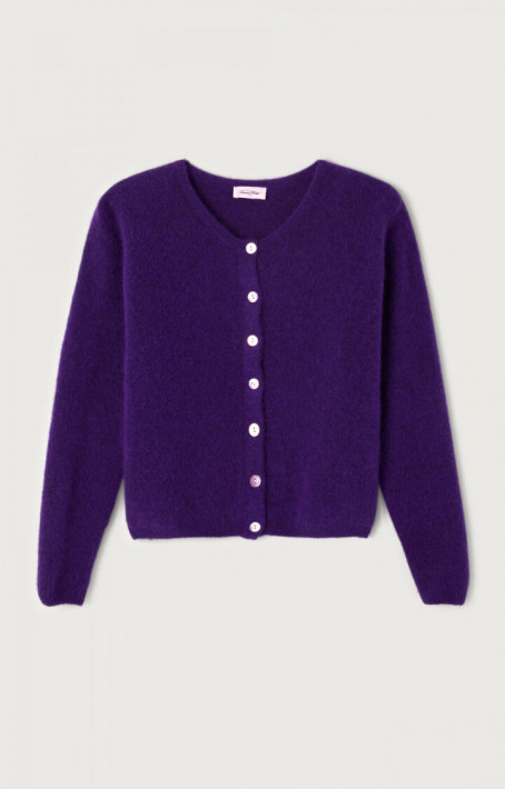 American Vintage Cardigan VITOW - aubergine7lilac
