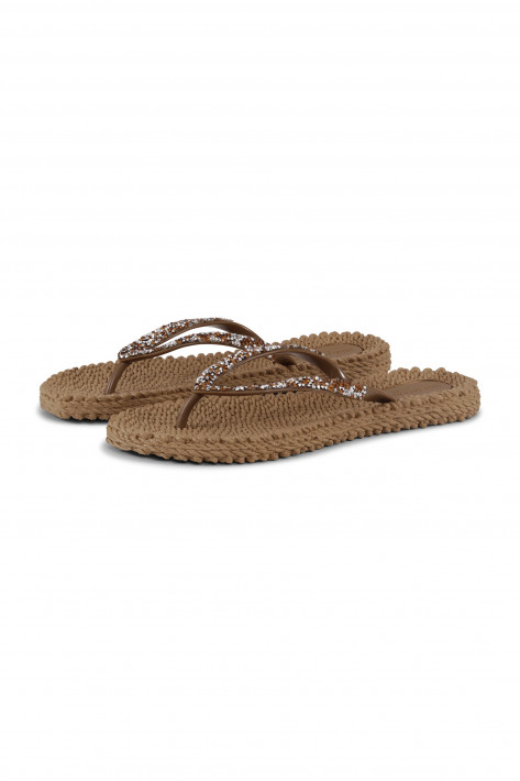 Ilse Jacobsen Flip Flop Cheerful Rhinestone - mocca