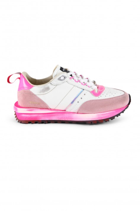 Hidnander Sneaker Tenkei Track Edition - white/fluo pink