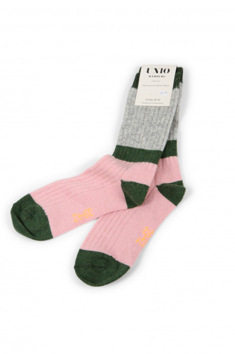 Unio Socken Calm - grey/green/rose