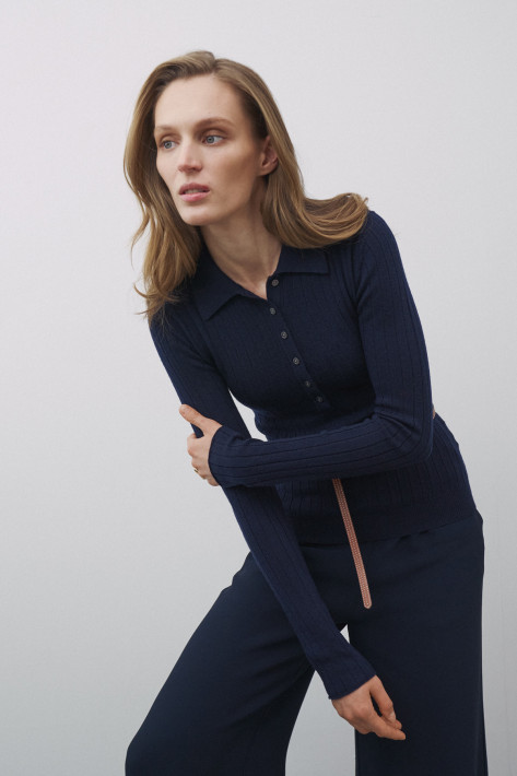 0039 Italy Poloshirt Marla - navy