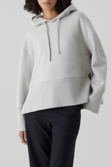 Closed Cropped Hoody - grey alabaster