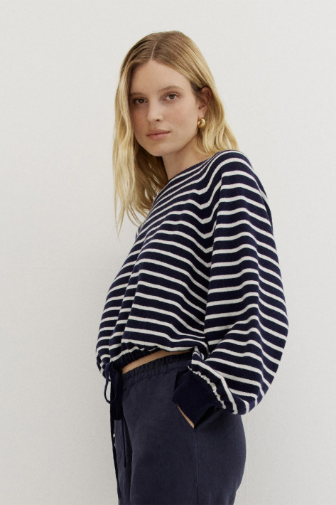 SoSue Pullover Antonia Blue stripe - navy/white