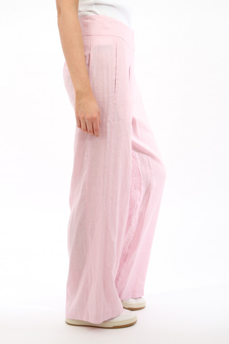 FFC Fashion Leinen-Palazzo-Hose - pale pink