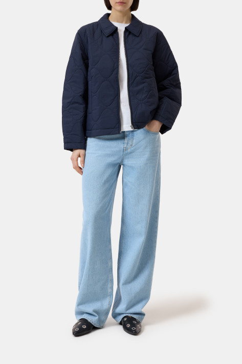 Closed Short Blouson - blue