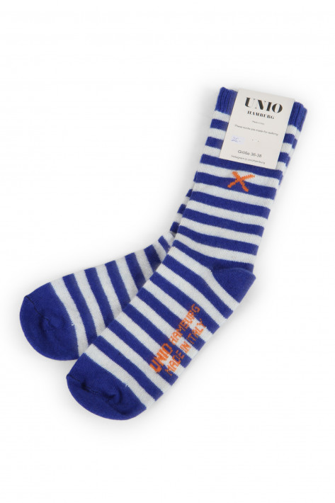 Unio Hamburg Socken Cosy Classic - blue/white