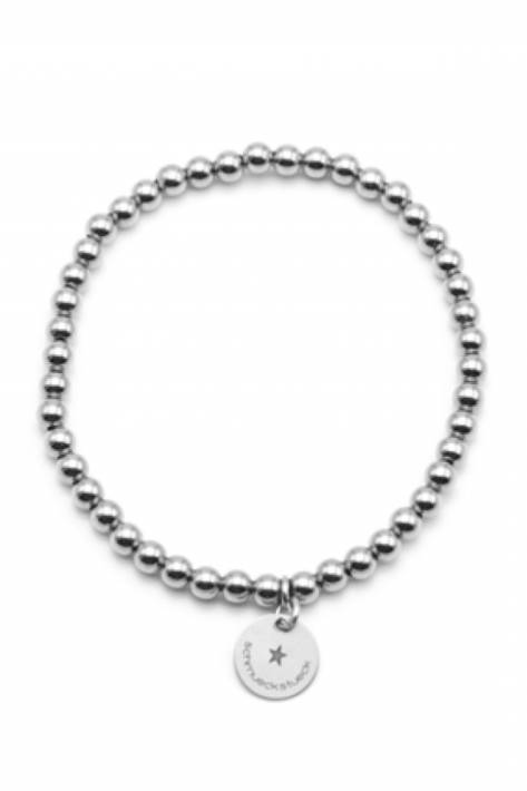 Schmückstück Armband Perlen Sterlingsilber 4 mm - silber