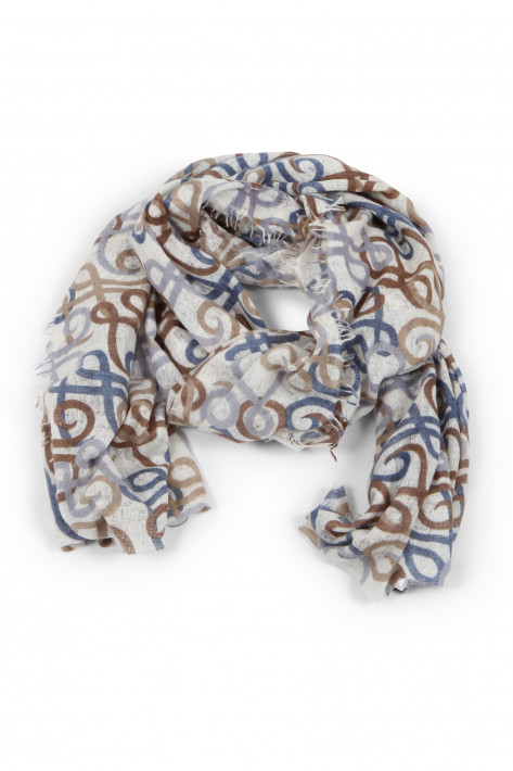 Hemisphere Kaschmir-Schal HYDABIG - print H cream