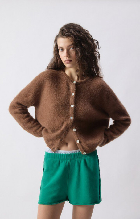 American Vintage Cardigan Vitow - chocolate melange