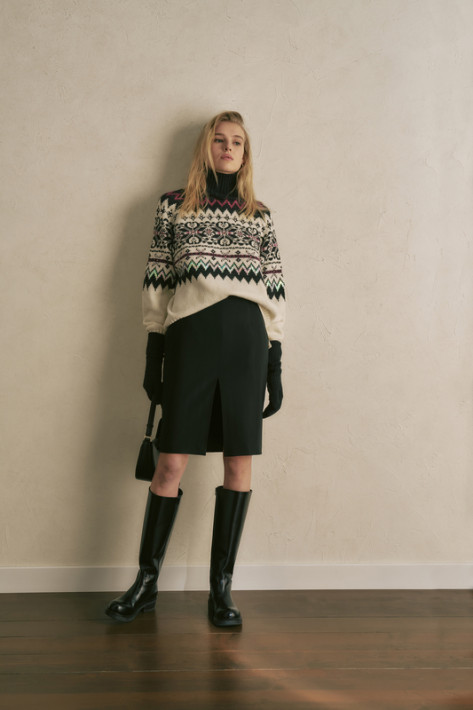 Semicouture Turtleneck Pullover Annie - multi