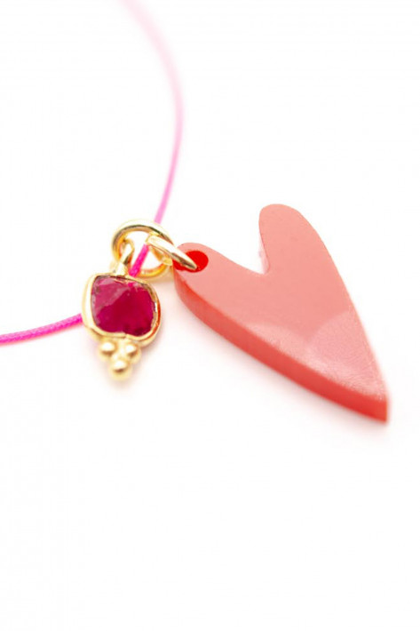 Schmückstück Kette Choker - pink/red