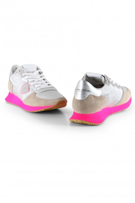 Philippe Model Sneaker TRPX Low - grey//taupe/neon pink