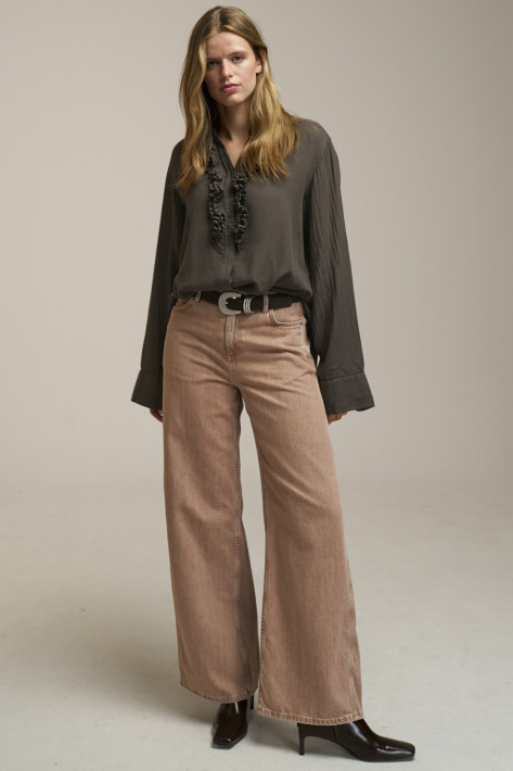 0039 Italy Mussel Blouse Jessi - brown