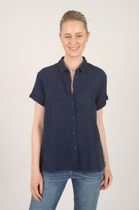Fil Noir Leinenbluse SELINA - marina