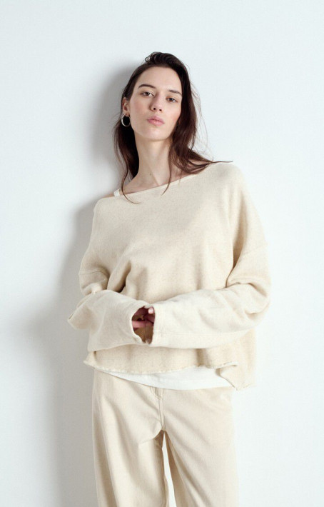 American Vintage Sweat Itonay - ecru mel