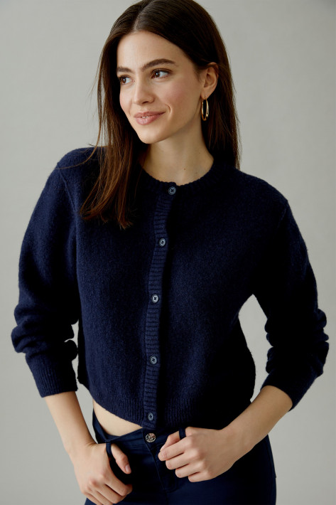 Oui Cardigan Ilaya - darkblue